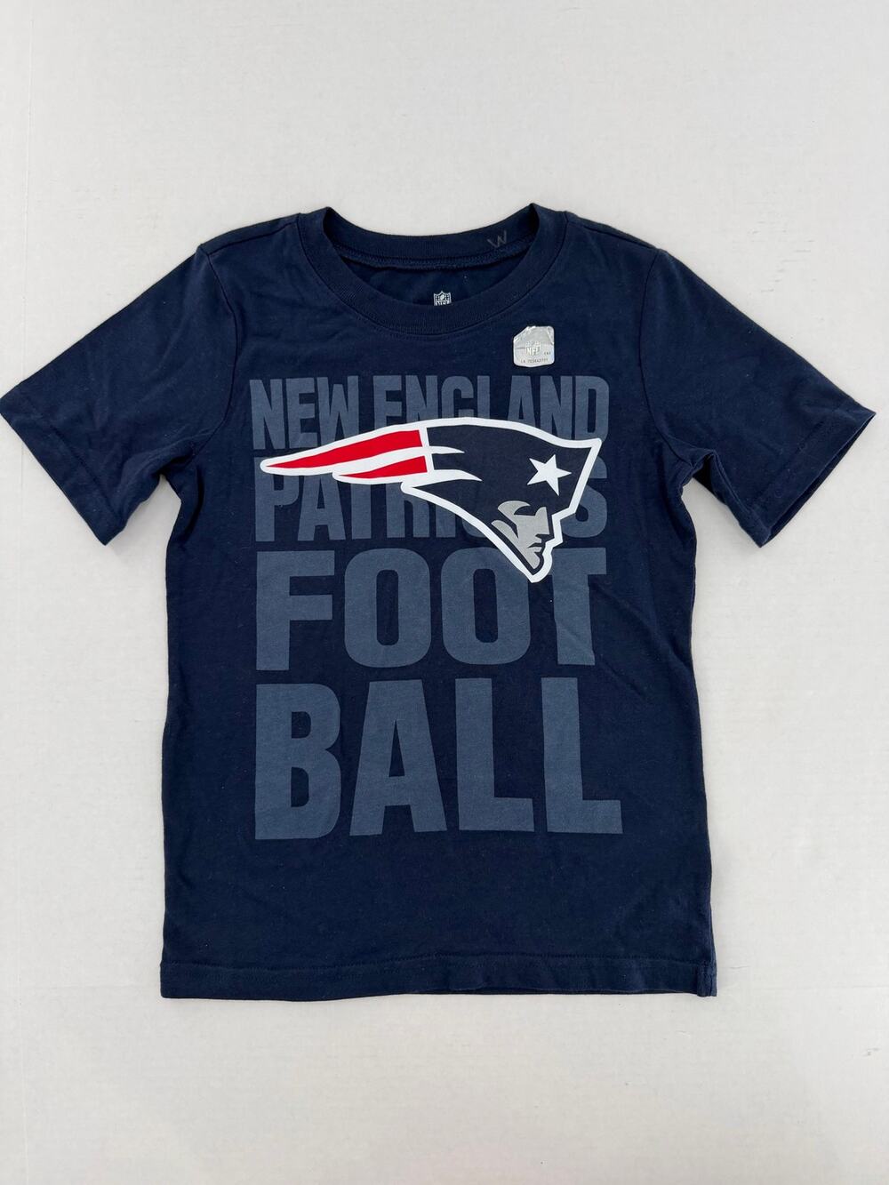 New England Patriots Kids T-Shirt Size 6 Navy NFL Football Graphic Tee